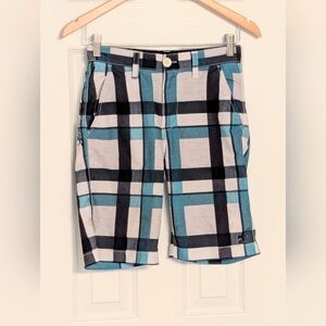Billabong Kids/Teens (Size 25) Lightweight Plaid/Striped Bermuda/Board/Shorts